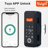 Fechadura Digital Porta Vidro App Tuya Biometria Universal