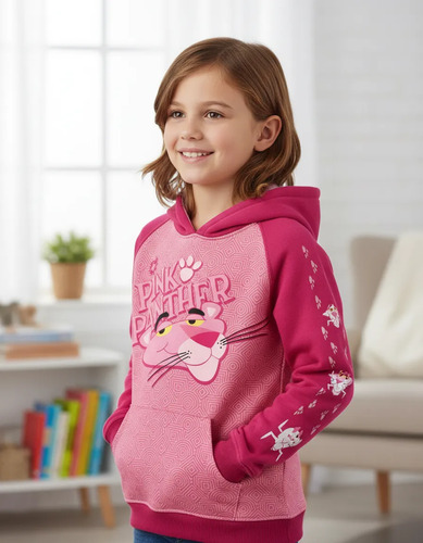 Sudadera Sublimada Pantera Rosa Infantil | Meses sin interés