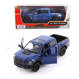 2017 Ford F-150 Raptor Azul Motor Max Escala 1:24