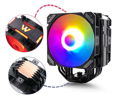 Heatsink Disipador Cpu Cooler 6 Heatpipes Intel Amd Argb