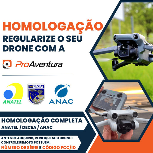 Homologação Para Drone Dji Anatel / Anac / Decea E Selo