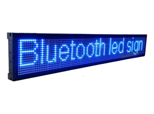 Letrero Led Luminoso Programable Azul 100 X 20 Cm Wifi