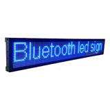 Letrero Led Luminoso Programable Azul 100 X 20 Cm Wifi