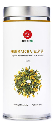 Genmaicha Orgánico Senbird Con Matcha - Té Verde De Arroz In