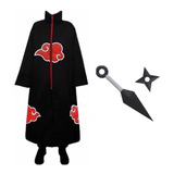 Capa Manto Akatsuki Naruto Cosplay Fantasia Itachi + Kunais