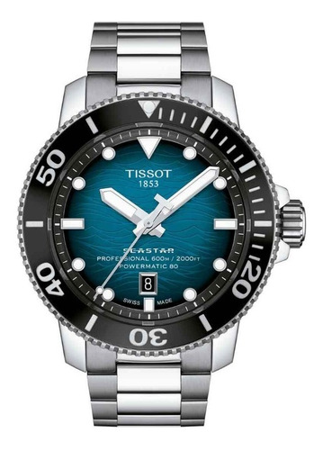 Reloj Tissot Seastar 2000 Pro Powermatic 80 | Azul Turquesa
