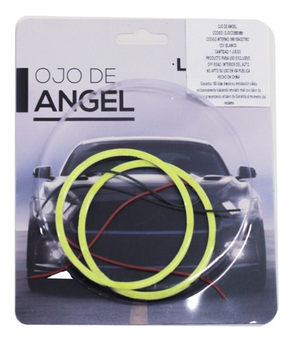 Kit Led Ojos De Angel Cob 80mm 12v Blanco Tuning