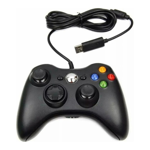 Controle Compatível Xbox 360 C/ Fio  Em Joystick Computador