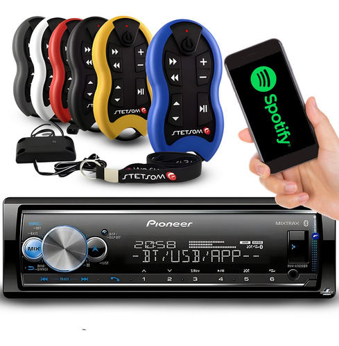 Pioneer Mvh-x700br Bluetooth + Controle Distancia Stetsom 