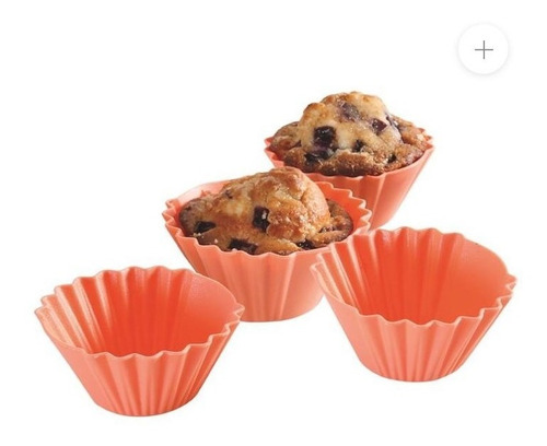 Moldes Muffins. Pirotines Silicona. Set X4. Tupperware