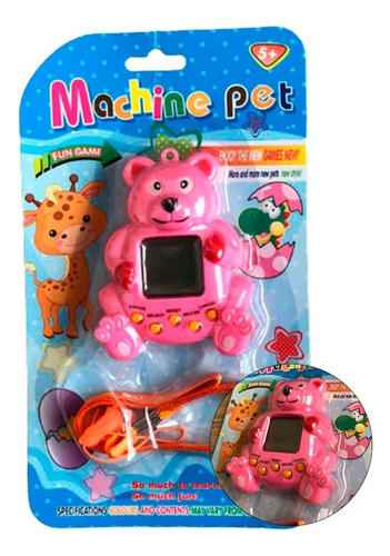 Bichinho Virtual Tamagochi 168 Animais Brinquedo Retro Urso