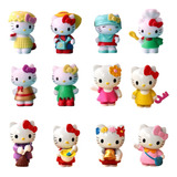 Set 12 Figuras De Colección Hello Kitty