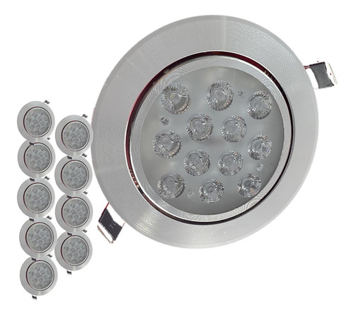 10 Lamparas Led Dirigible 12w Spot Empotrable Plafon Casa 