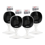 4x Camera Wifi Full Hd Imx C Intelbras + Cartao 64gb Ultra