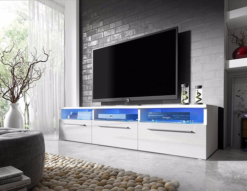 Mesa De Tv Con Luces Led  Rack Moderno Eslovenia Muebles