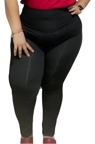 Leggings Tallas Plussize Negro Tela Suplex Liviana