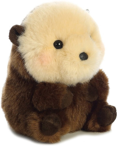 Peluche Nutria Cafe Tierno Marca Aurora 13 Cm Adorable 