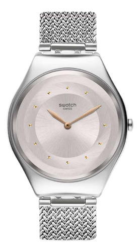Reloj Swatch Mujer Skin Irony Skinsand Syxs117m Plateado