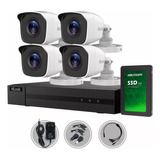 Kit Seguridad Hikvision Dvr 4ch + 4 Camara 2mp + Disco 