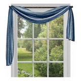 Bufanda Cortina De Ventana Ombre 50 X 144 Azul