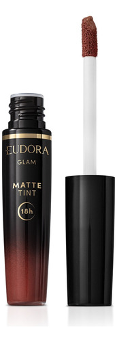 Eudora Glam Matte Tint Batom Líquido Castanho Divino 4g