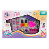 Set De Uñas Tiny Fashion Lujo Con Stickers Y Glitter