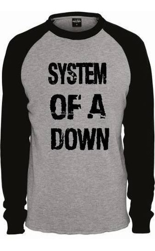 Camiseta Raglan System Of A Down Manga Longabanda Rock