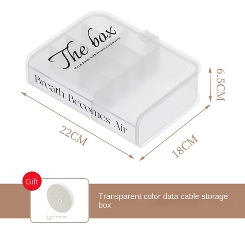 Caja De Almacenamiento De Cables De Datos Con 8 Compartiment