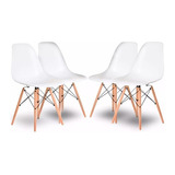 Silla Eames X4 Diseño Living Comedor Cocina X 4 Blancas