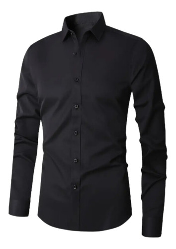 Camisa Slim Fit Blusa Social Masculina Manga Longa Camiseta.