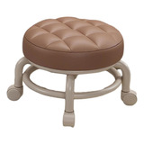 Xiaery Silla Con Asiento De Ruedas Taburete De Pedicura Café