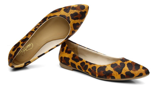 Sapatilha Feminina Animal Print Dia A Dia Estilo Leve Casual