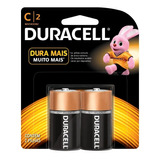 Pilha Duracell Média C Alcalina C/2 Original + Nota Fiscal