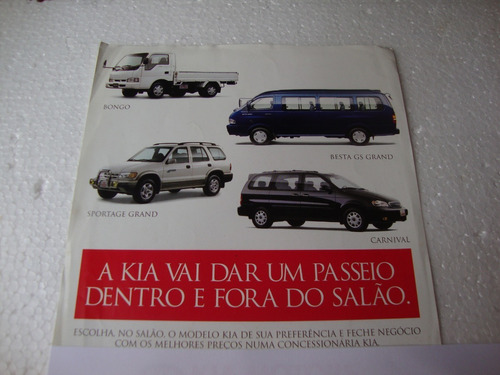 Prospecto/folder Kia Motors Salão Do Automóvel.