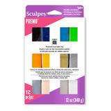 Arcilla Polimérica Sculpey Premo Colores Accents Pack 12pc 