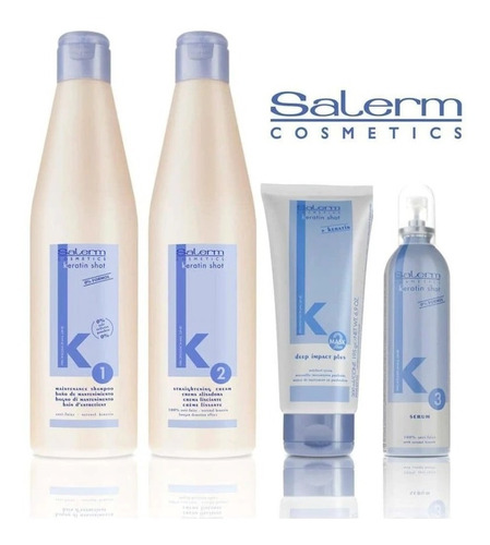 Salerm Pack Completo Crema Alisadora Keratin Shot Sin Formol