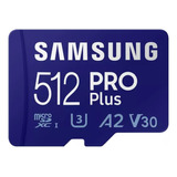 Tarjeta De Memoria Samsung Pro Plus Adaptador 512gb 160mb/s