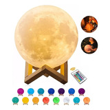 Lámpara De Luna 3d Llena Personalizada 16 Colour 15 Cm