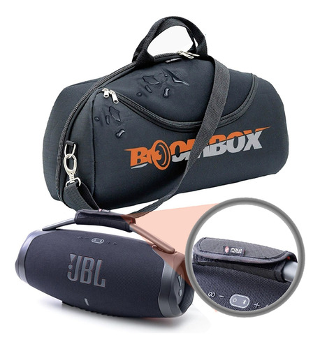 Kit Bolsa Para Jbl Boombox 3 + Protetor Alça E Ombro Exclusi