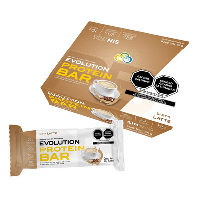 Barras de Proteína | Snacks Saludables | Sin Azúcar Añadida | Barritas de Proteína | Protein Bar | 22g de Proteínas + 10g de Fibra con Whey Protein Caja 6 Pz Barra Proteina 65 G Sabor Latte Evolution | MercadoLibre