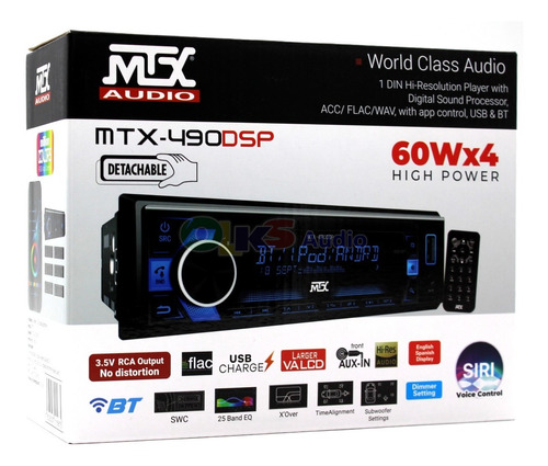Autoestéreo Bluetooth, Aux In, Usb Mtxaudio Mtx-490dsp