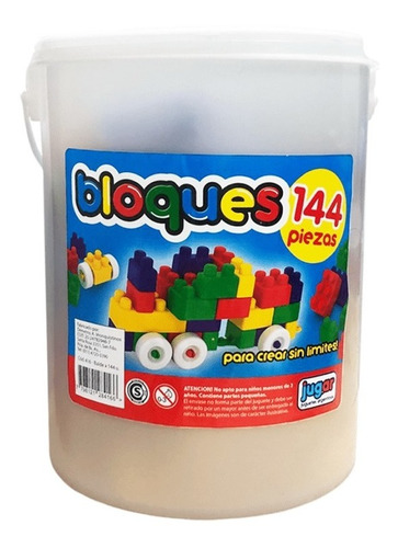 Bloques X144 Piezas Ladrillos Color Juego Encastre Jugar Ct