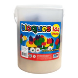 Bloques X144 Piezas Ladrillos Colores Juego Encastre Jugar