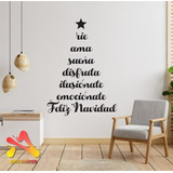 Vinilos Navideños Árbol De Navidad Vidrieras, Paredes 80x60