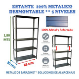 Estante Anaquel Metálico30x85 Economico 5 Nivel