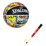Pelota Basquet Spalding N° 7 Graffiti + Inflador Drb!