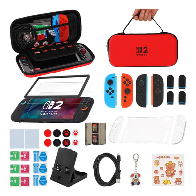 Knwell Nintendo Switch 2 Kit De Estuche Y Accesorios Para 36 En 1 , Compatible Con Los Modelos 2 De Nintendo Switch, Funda Para Nintendo Switch 2 Rojo Versión Con Asa De Transporte | MercadoLibre