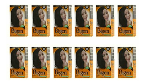 Bigen Pack 12 Tintes, Tono #88 Negro Azulado