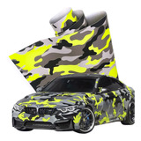 Vinil Wrap Automotriz Camuflaje Fosforescente    1m