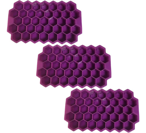 Porta Hielo Malla De Panal, Mxmsv-003, 3pzas, Morado, Silico